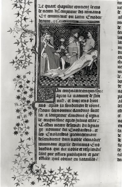 Ms 5193 f.290v Néron disséquant sa mère, de l